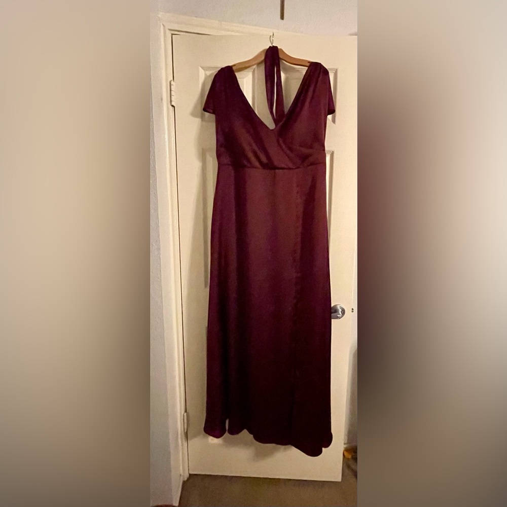 Watters wedding guest /cocktail dress in wine. Size 1x new with tags
